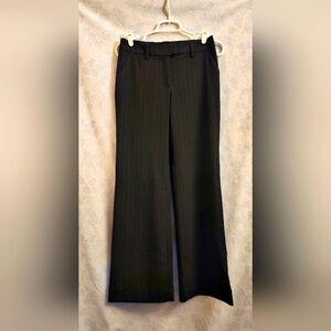 ✨️ H&M Wide-leg Pin-stripe Dress Pants/ Trousers ~ 4/ Black